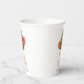 Gobelets En Papier Noël Arbre Élégant Rouge Blanc Fête (Droite)