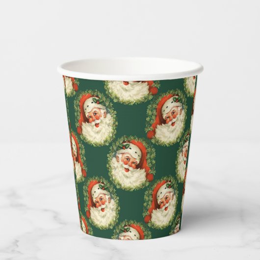 Gobelets En Papier Noël au beau Père Noël (Verso)