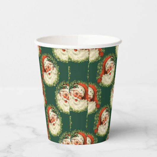 Gobelets En Papier Noël au beau Père Noël (Gauche)