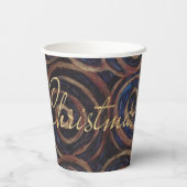 Gobelets En Papier Noel bleu et or (Verso)