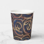 Gobelets En Papier Noel bleu et or (Droite)