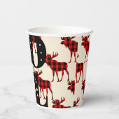 Gobelets En Papier Noel Buffalo Moose Plaid (Verso)