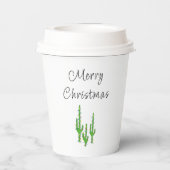 Gobelets En Papier Noël Cactus Désert Sud-Ouest (Verso)