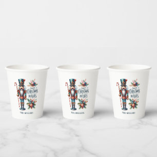 Gobelets En Papier Noël Casse-noisette Sucre de canne voeux de Noël