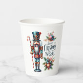 Gobelets En Papier Noël Casse-noisette Sucre de canne voeux de Noël (Verso)