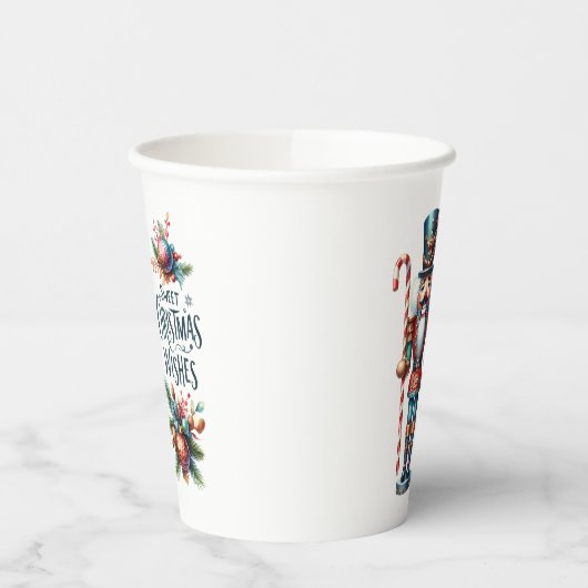 Gobelets En Papier Noël Casse-noisette Sucre de canne voeux de Noël (Gauche)