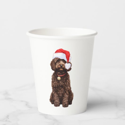 Gobelets En Papier Noël Cockapoo (Recto)