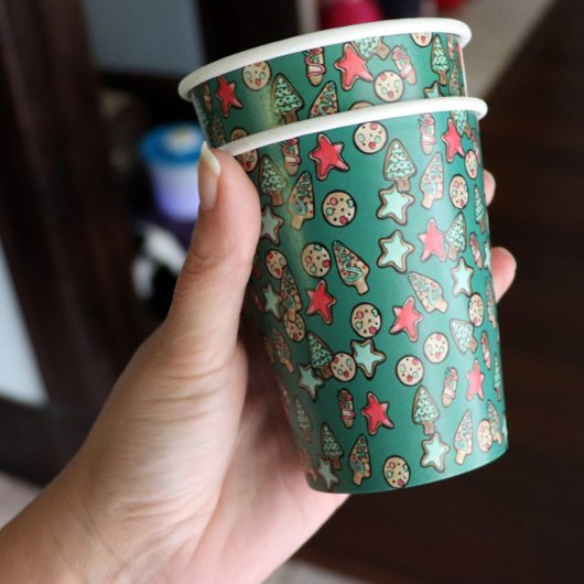 Gobelets En Papier Noël Cookies Fêtes Cookie Baking Party