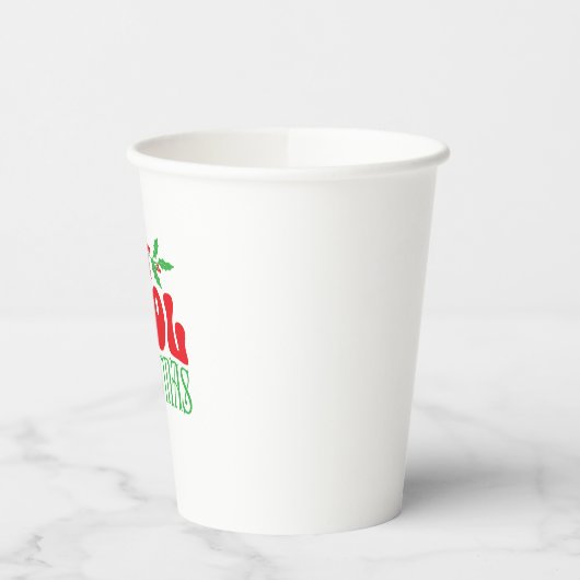 Gobelets En Papier Noël cool - Fun Retro Fête Design (Gauche)