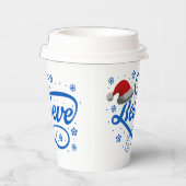 Gobelets En Papier Noël Croire Père Noël - Père Noël Bleu (Droite)