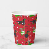 Gobelets En Papier Noël Dachshund Tous les manteaux (Droite)