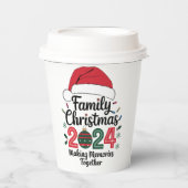 Gobelets En Papier Noël de famille 2024 Rassembler les souvenirs (Recto)
