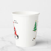 Gobelets En Papier Noël de Hockey Père Noël (Droite)