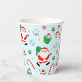 Gobelets En Papier Noël de pickleball (Verso)