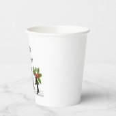 Gobelets En Papier Noël de pingouin drôle mignon personnalisé (Gauche)