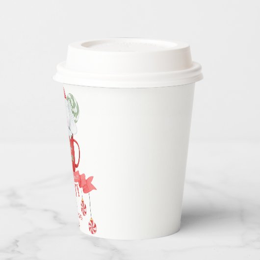 Gobelets En Papier Noël des éléphants blancs | (Gauche)