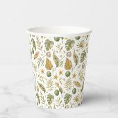 Gobelets En Papier Noël des Feuilles de palmiers tropicaux (Droite)