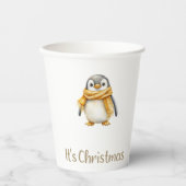 Gobelets En Papier Noël des pingouins (Recto)