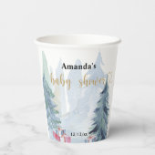 Gobelets En Papier Noël d'hiver - Baby shower (Verso)