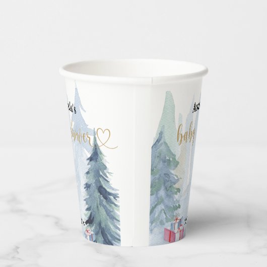 Gobelets En Papier Noël d'hiver - Baby shower (Droite)