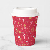 Gobelets En Papier Noël disco en rouge (Droite)