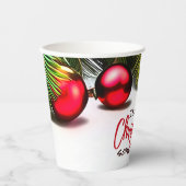 Gobelets En Papier Noël Drôle En Juillet Fête Été Palme Tropical (Recto)