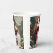 Gobelets En Papier Noël du chien espagnol Cavalier King Charles (Droite)