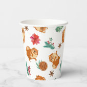 Gobelets En Papier Noël du chien mignon (Verso)