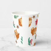 Gobelets En Papier Noël du chien mignon (Gauche)