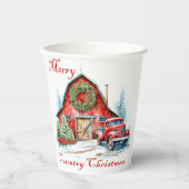 Gobelets En Papier Noël du pays (Recto)