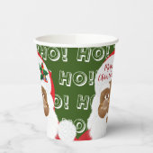 Gobelets En Papier Noël du Père Noël afro-américain (Gauche)
