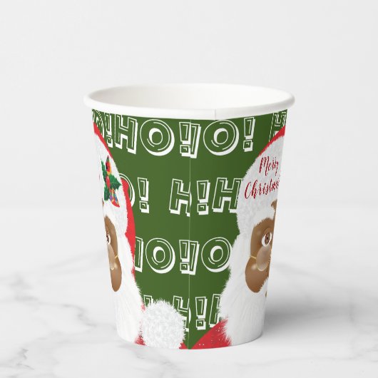 Gobelets En Papier Noël du Père Noël afro-américain (Droite)