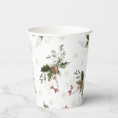 Gobelets En Papier Noël en amour Shower de mariage de Noël (Verso)