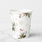 Gobelets En Papier Noël en amour Shower de mariage de Noël (Recto)