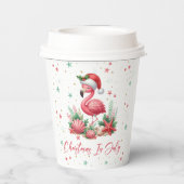 Gobelets En Papier Noël en Flamant rose juillet (Verso)