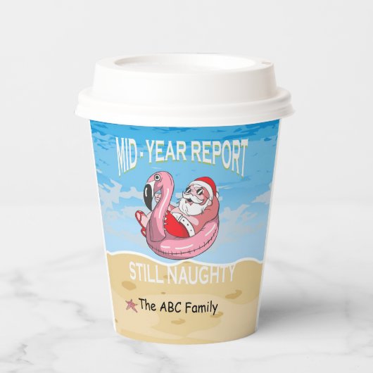 Gobelets En Papier Noël en juillet avec SANTA CLAUS (Recto)