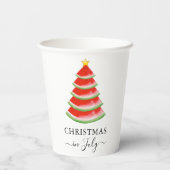 Gobelets En Papier Noël en Juillet Pastèque (Verso)