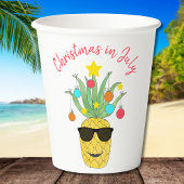 Gobelets En Papier Noël en juillet Pineappy Vacances tropicales