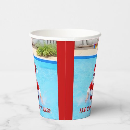 Gobelets En Papier Noël en juillet Pool Party (Droite)