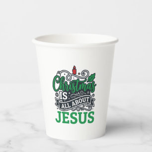 Gobelets En Papier Noël est tout au sujet de la conception de Jésus
