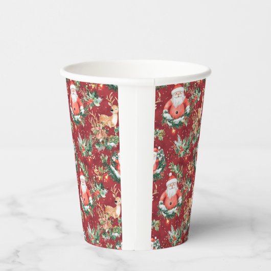 Gobelets En Papier Noël Festif Père Noël (Droite)