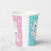 Gobelets En Papier Noël Fêtes Genre Révéler Ours Polaire (Gauche)