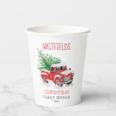 Gobelets En Papier Noël Fêtes Matché Famille Réunion Personnalisée (Recto)