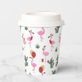 Gobelets En Papier Noël Flamant rose rose Festive Fête Fête (Verso)