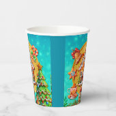 Gobelets En Papier Noël Gingerbread Candy House et Nouvel An (Gauche)