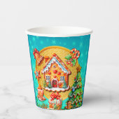 Gobelets En Papier Noël Gingerbread Candy House et Nouvel An (Recto)