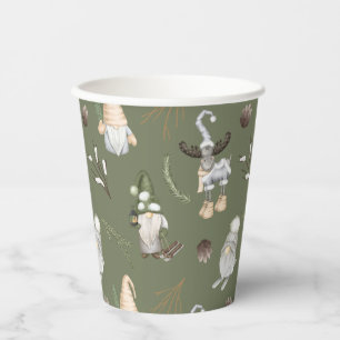 Gobelets En Papier Noël Gnomes Woodland