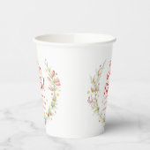 Gobelets En Papier Noël mariage cônes baies étoile aquarelle (Gauche)