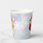 Gobelets En Papier Noël mignon Angel & Kitty Chat chaud froid (Droite)