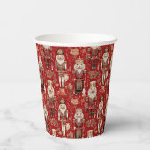 Gobelets En Papier Noël motif des noix de cou rouges (Verso)